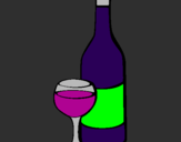 Coloring page Wine painted byDucky The Duck
