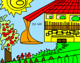 Coloring page Japanese house painted byGABOR