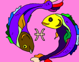 Coloring page Pisces painted byOscar niggas!!!!!!!!!!!!