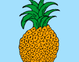 Coloring page pineapple painted byemily
