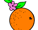 Coloring page orange painted byanna