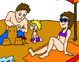 Coloring page Family vacation painted byJonas
