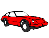 Coloring page Sports car painted bylife