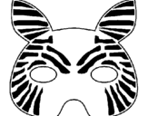 Coloring page Zebra painted byzebra
