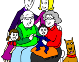Coloring page Family  painted byalahna