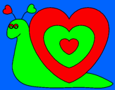 Coloring page Heart snail painted byArturo