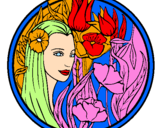 Coloring page Princess of the forest 3 painted bymario