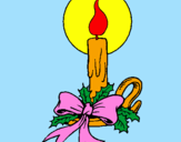 Coloring page Christmas candle painted byMarga
