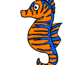 Coloring page Sea horse painted bykaylie