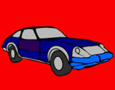Coloring page Sports car painted byali