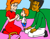 Coloring page The picnic painted byANOMYNOUS