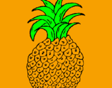 Coloring page pineapple painted by jeremy