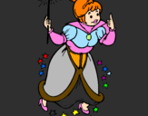 Coloring page Fairy godmother painted bytulip