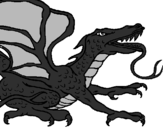 Coloring page Reptile dragon painted bymicah 