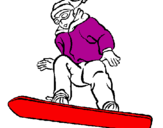 Coloring page Snowboard painted byBADR
