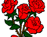 Coloring page Bunch of roses painted bylavanish