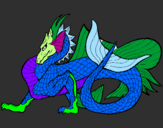 Coloring page Sea dragon painted byaction replayer