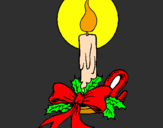 Coloring page Christmas candle painted byguillermo