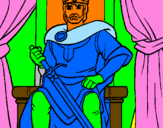 Coloring page King painted byANGELINA