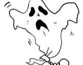 Coloring page Ghost in chains painted bymrs.t