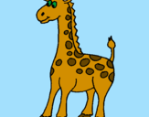 Coloring page Giraffe painted bydani