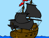 Coloring page Ship painted byCody
