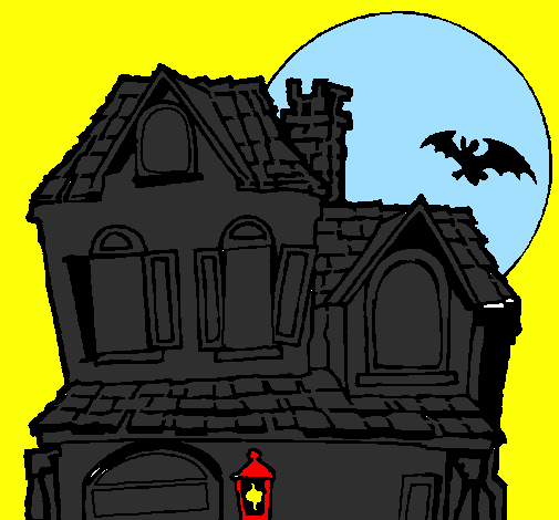 Coloring page Mysterious house painted byRachel         JONES