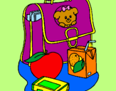 Coloring page Backpack and breakfast painted bymimi