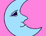 Coloring page Moon painted byespe
