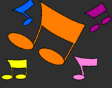 Coloring page Musical notes painted byjamie