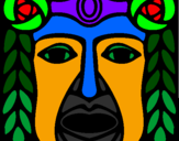 Coloring page Maya  Mask painted bythieb