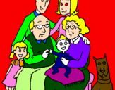 Coloring page Family  painted by.m,,,,,,,,,,,ssdfr4567,,,