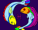 Coloring page Pisces painted byameera