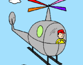 Coloring page Helicopter painted byMarga