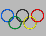 Coloring page Olympic rings painted bySandy