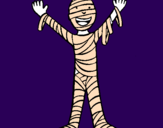Coloring page Child mummy painted bynor