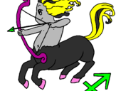 Coloring page Sagittarius painted byprecious