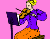 Coloring page Female violinist painted bydestiny  pickett
