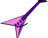 Coloring page Electric guitar II painted bytini