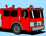 Coloring page Fire engine painted byLegion