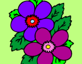 Coloring page Flowers painted byvictoria moron 