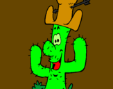 Coloring page Cactus with hat painted bypatrick