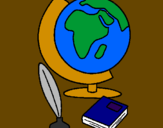 Coloring page Globe painted byizzy