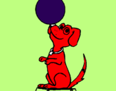 Coloring page Circus dog painted bymom 