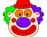 Coloring page Clown painted byputi