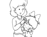 Coloring page Mother  painted byyuan