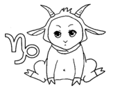 Coloring page Capricorn painted bynena