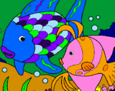 Coloring page Fish painted byLorraine