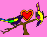 Coloring page Birds painted byJonas