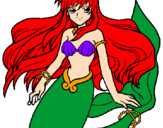 Coloring page Mermaid painted bydiana